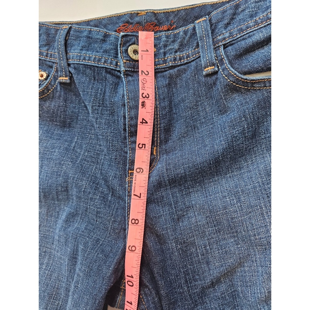 Eddie Bauer Natural Bootcut Jeans Womens 6R Blue Denim Stretch CAT 4265 - Picture 8 of 9